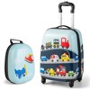 Infans 2PC Kids Carry On Luggage Set 12" Backpack and 16" Rolling Suitcase for Travel - 2 of 4