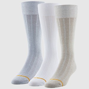 Signature Gold by GOLDTOE Men's Ultra Soft Ribbed Crew Socks 3pk - 6-12.5 - 1 of 2