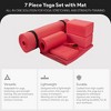 BalanceFrom Fitness 7 Piece Home Gym Yoga Set with 0.5 Inch Thick Yoga Mat, 2 Yoga Blocks, Mat Towel, Hand Towel, Stretch Strap, and Knee Pad - 2 of 4
