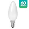 Simply Conserve 40-Watt Equivalent B11 Dimmable Quickstall Contractor Pack Frosted Candelabra LED Light Bulb Soft White (60-Pack) - 2 of 4