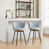 APRILSOUL  26.38"Counter Height Bar Stools Set of 2, 360¡ã Swivel Upholstered Barstools - 4 of 4