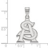 Black Bow Jewelry 10k White Gold Arizona State Sun Devils NCAA Large Pendant - 2 of 3