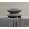Royal Velvet 4pc Queen Signature Dobby Stripe Sheet Set Gray - 4 of 4