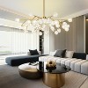 BAOURE Modern Sputnik Chandelier 18 Light, 47 in Mid Century Gold Ceiling Light Fixture with Crystal Globe Shade for Dining Room Kitchen Living Room - 2 of 4