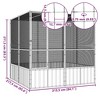 vidaXL Bird Cage Anthracite Galvanized Steel Large Bird Cage - Anthracite 43.7" x 42.1" x 83.3" - 4 of 4