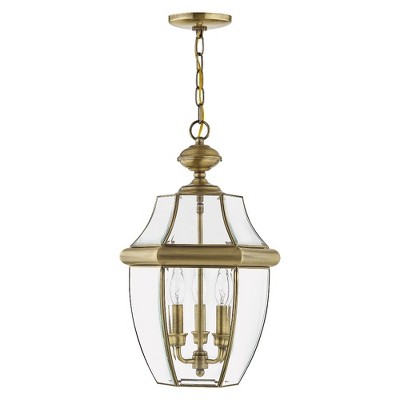 Livex Lighting Monterey 3 - Light Pendant in  Antique Brass