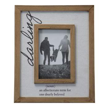 Foreside Home & Garden Distressed White Wood Double Picture Frame