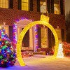 Costway 10.5 ft Christmas Pre-Lit Arch with Gold Ornament Cap 300 Warm White LED Lights - 4 of 4