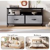 TV Stand with 2 Fabric Drawers, Entertainment Center with Storage, Open Shelves, and Media Console Table for Living Room, Black - 4 of 4
