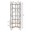 NicBex Industrial Bookcase Multiroom Storage Space Saving Organizer for Living Room Display Solution Bedroom Study - 2 of 4