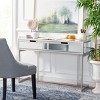 Enzo 2 Drawer Mirrored Desk - DSK9700 - Silver/Mirror - Safavieh - 2 of 4