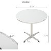 VYNXARIA Modern circular table and small tea table, with a minimalist style, suitable for use in family dining rooms, kitchens, and living rooms - 4 of 4