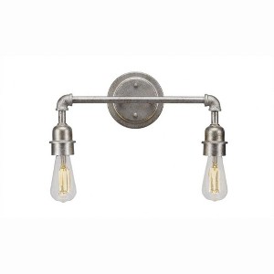Toltec Lighting Vintage 2 - Light Vanity in  Aged Silver - 1 of 1