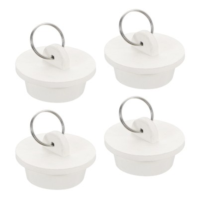 Unique Bargains Rubber Bathtub Sink Drain Stoppers with Hanging Ring 4 Pcs