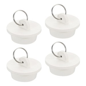 Unique Bargains Rubber Bathtub Sink Drain Stoppers with Hanging Ring 4 Pcs - 1 of 4