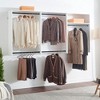 HomeStock Devi Series 31.5–94.5in. W  Modular Closet System Wall Mount Double Hanging Rods 1-Shelf Wood Closet System - 3 of 4