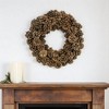 HomeRoots 16" Brown Pinecone Preserved Wreath - 2 of 4