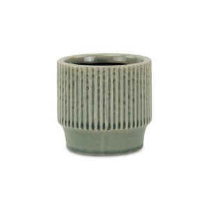 Cheung's Green Ruffled Ridge Pot - Small - 1 of 1