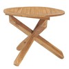 vidaXL Patio Dining Table 35.4 inches x29.5 inches  Solid Teak Wood - 3 of 4