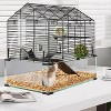 Metal Hamster Cage with Transparent Hamster Habitats, Small Animal Cage, Pet Mouse Cages with Water Bottle for Rats, Hamsters & Hedgehogs, Guinea Pigs - 2 of 4