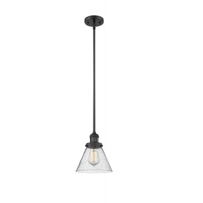 Franklin Restoration - 1 Light Cone Mini Pendant In IndustrialStyle-10 Inches Tall and 8 Inches Wide