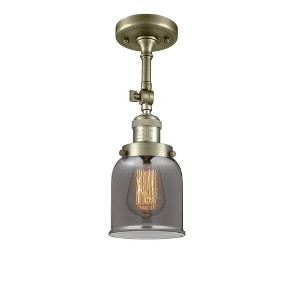 Bell - 1 Light Semi-Flush Mount In Industrial Style-13.5 Inches Tall and 5 Inches Wide - 1 of 3