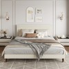 Twin Bed Frame, Upholstered Platform with Fabric Headboard, Non-Slip & Noise-Free, Wooden/Metal Slats Support, No Box Spring Needed, Easy Assembly - 2 of 4