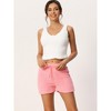 cheibear Women's Fuzzy Fleece Soft Coat Jacket and Crop Top with Shorts 3-Piece Pajamas Lounge Set - 2 of 4