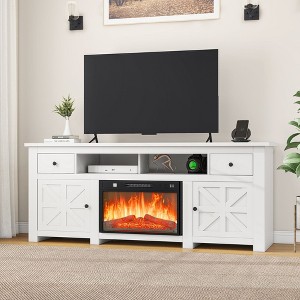 Fireplace TV Stand for TVs up to 80 Inches, Entertainment Center with Storage Drawers & Cabinets for Living Room - 1 of 4