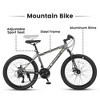 YONWAY 24 Inch Mountain Bike, 21 Speeds Mountain Bicycle with High Carbon Steel Frame, Dual Disc Brakes and Front Suspension for Adult & Teenagers - 4 of 4