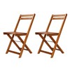 vidaXL 3 Piece Folding Bistro Set Solid Acacia Wood - 3 of 4