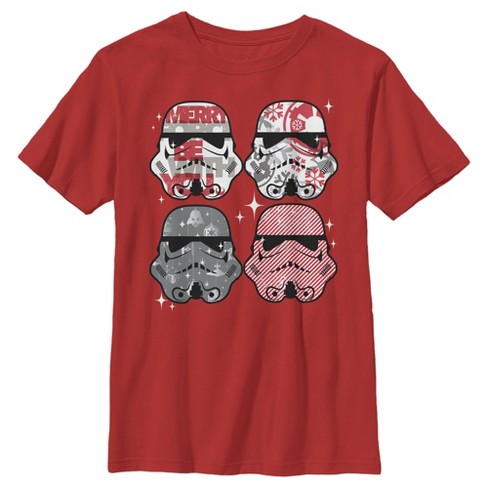 Star Wars Target Boy\'s Christmas Stormtrooper T-shirt : Helmets