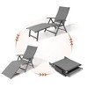 1 pc Crestlive Products Chaise Lounge Chair Outdoor Adjustable Aluminum Folding Patio Recliner Chair - 4 of 4