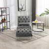 KTMBDW Chaise Lounge Indoor Button-Tufted Upholstered Sofa Recliner Lounge Chair for Living Room Bedroom Velvet - 2 of 4