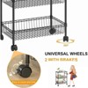 Slim Rolling Cart Utility Carts Heavy Duty Commercial Grade Utility Cart Wire Rollings Carts Steel for Kitchen - 2 of 4
