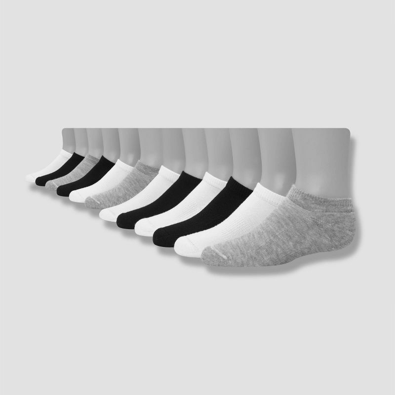 Hanes Boys' X-Temp No Show 10pk Athletic Socks - Color May Vary, 3 of 5