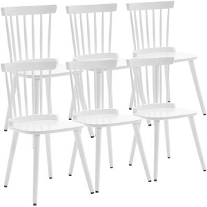 Bekrvio Windsor Dining Chair-Farmhouse Solid Wood Spindle Back Side Chair Mid-Century Modern Black Armless Kitchen Chair for Dining Room Restaurant - 1 of 4