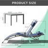 JUJABU Outdoor Aluminum Chaise Lounge Set of 3 with Adjustable Backrest and Side Table - 2 of 4