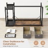 40 Inch Computer Desk with Drawers, Home Office Desk Writing Desk Work PC Table Study Desk with 2-Tier Drawers Storage Shelf Side Hook-The Pop Home - 4 of 4