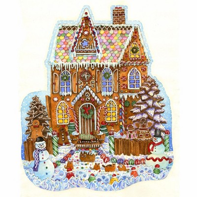 Sunsout Gingerbread House 1000 pc Special Shape Christmas Jigsaw Puzzle 97179