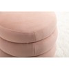 NicBex Bench Ottoman Soft Velvet Round Ottoman Footrest Stool for Entryway Bathroom Bedroom - 2 of 4