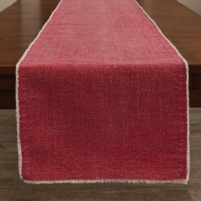 Split P Frayed Edge Table Runner - 72''L - Fuchsia