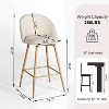 Homy Casa Swivel Counter Stool with Oak Legs, Set of 2 - 3 of 4