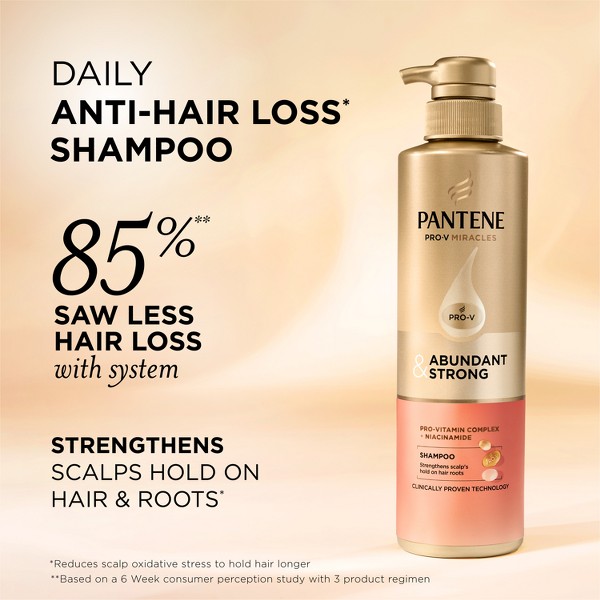 Champú Pantene Abundante y Fuerte - 13.5 fl oz: Limpieza básica, para todo tipo de cabello, uso diario, líquido 2