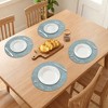 REGALWOVEN Placemats Set of 6 Leather Round Placemats for Kitchen Dining Table Decor Table Placemats Wipeable Table Mat - 3 of 4