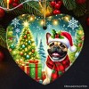 Frosty French Bulldog Ornament, Charming Pup Decoration for Magical Christmas| OrnamentallyYou - 4 of 4