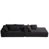 108" Chenille Modular L-Shaped Sectional Sofa with Right Chaise & 6 Pillows - 4 of 4