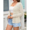 Clearlove Women's Dainty Lace Trim Cardigan Flouncy Hem Crochet Cover Up Lightweight Spring Top - 4 of 4
