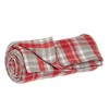 Parkland Collection,Transitional Plaid Red Rectangle 50" X 65" Throw - 3 of 4