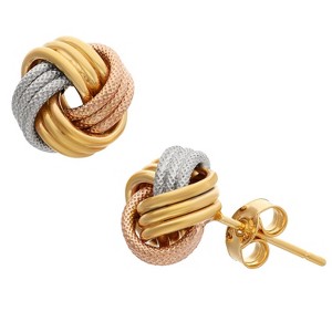 Giorgio Di Vicenza 14K Gold Italian Love Knot Stud Earrings - 1 of 2